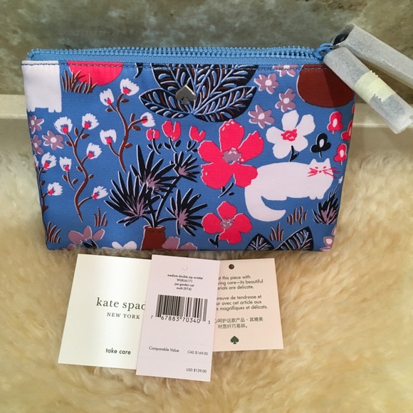 Kate spade Joe Garden Cat Wallet/ Wristlet - Picture 9 of 12